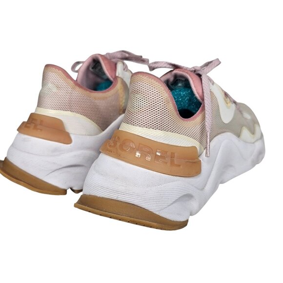 Sorel Womens Kinetic Impact‎ Lace Sneakers Pink White Mesh Chunky Sole 9US/40EU - Picture 5 of 12